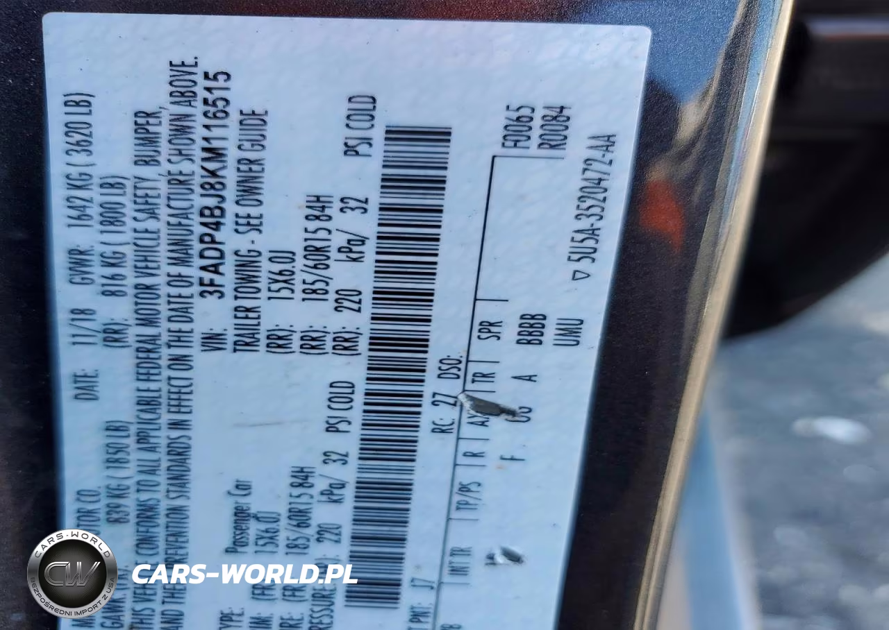 2019 Ford Fiesta Se VIN:3FADP4BJ8KM116515 - 12