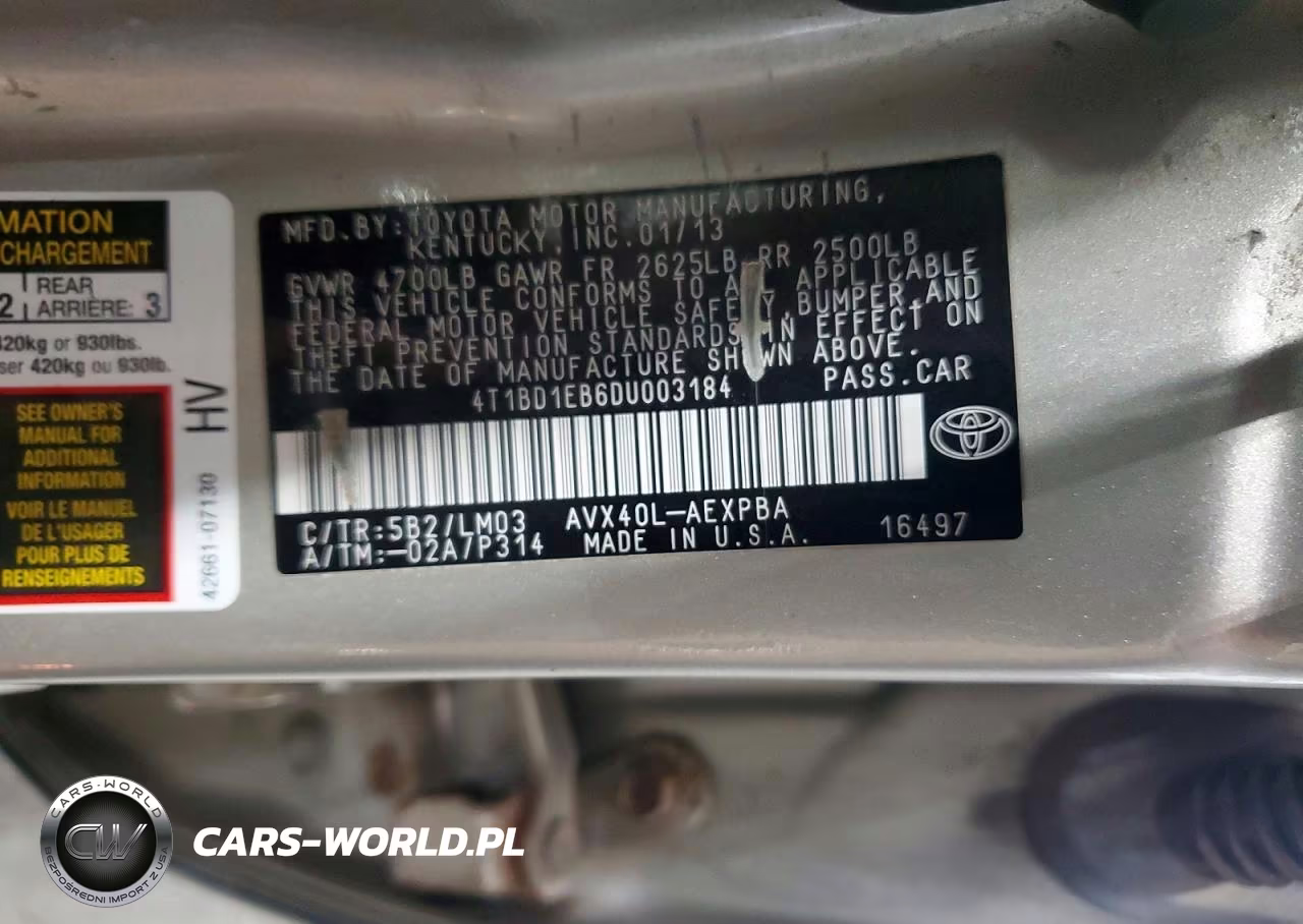 2013 Toyota Avalon Hybrid Limited VIN:4T1BD1EB6DU003184 - 12