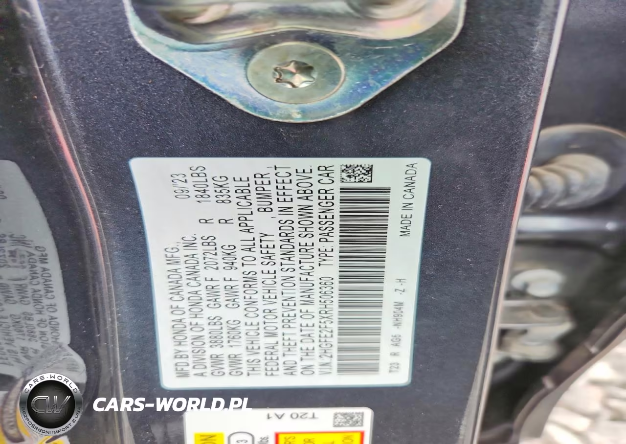 2024 Honda Civic Sport VIN:2HGFE2F5XRH506360 - 12