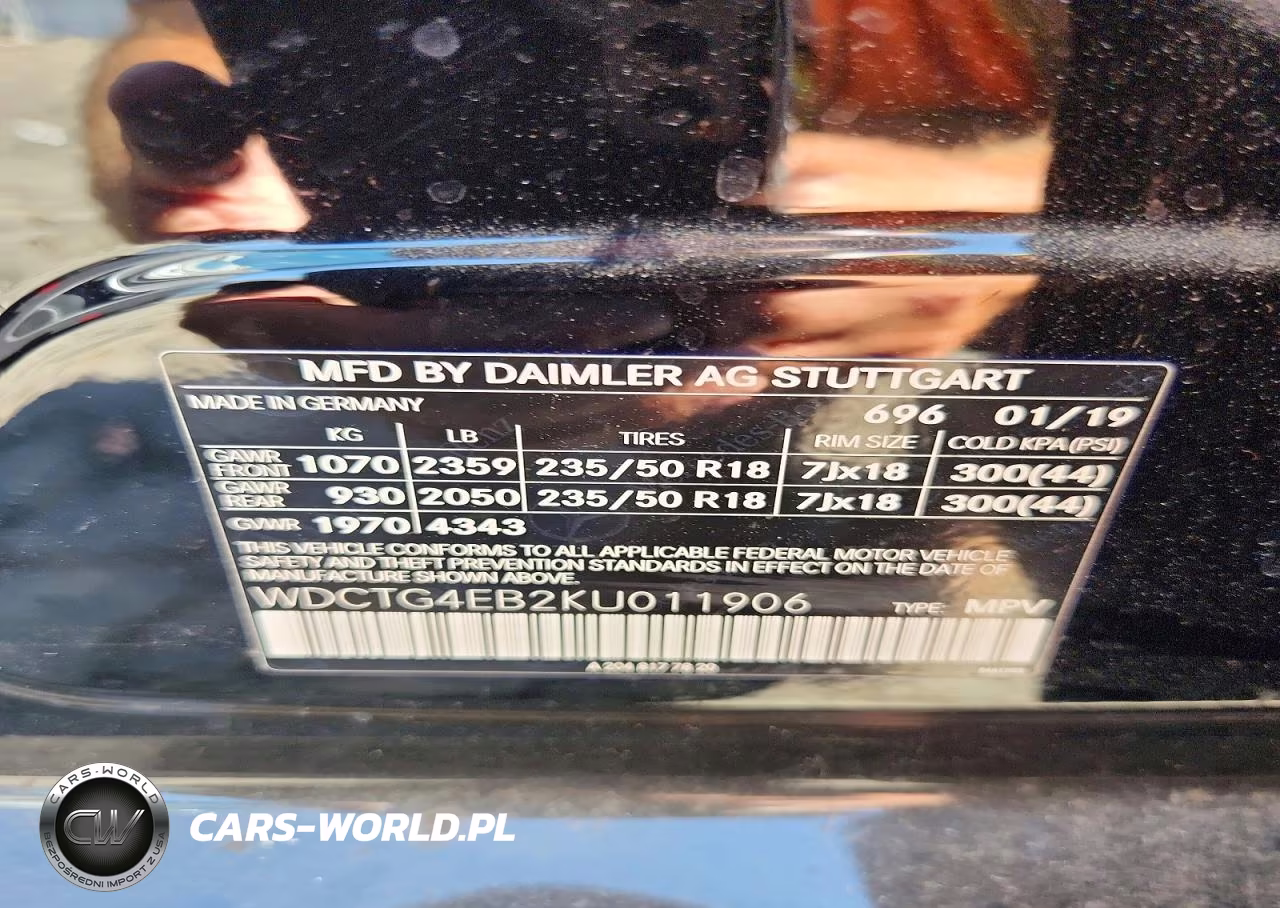 2019 Mercedes-Benz Gla 250 VIN:WDCTG4EB2KU011906 - 13
