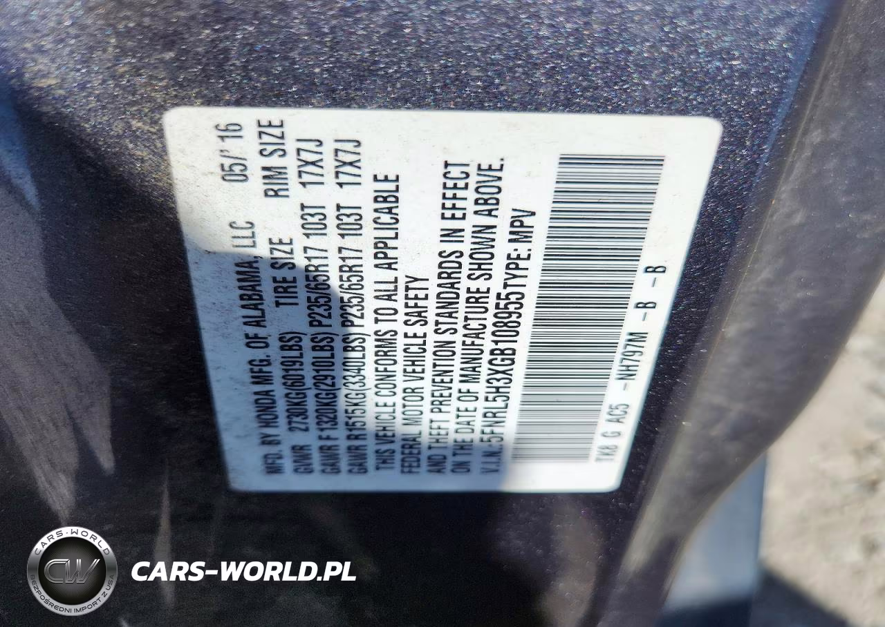 2016 Honda Odyssey Se VIN:5FNRL5H3XGB108955 - 13