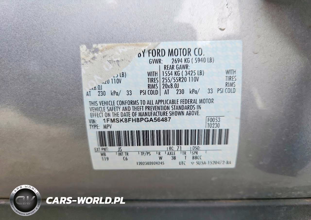 2023 Ford Explorer Limited VIN:1FMSK8FH8PGA56487 - 14