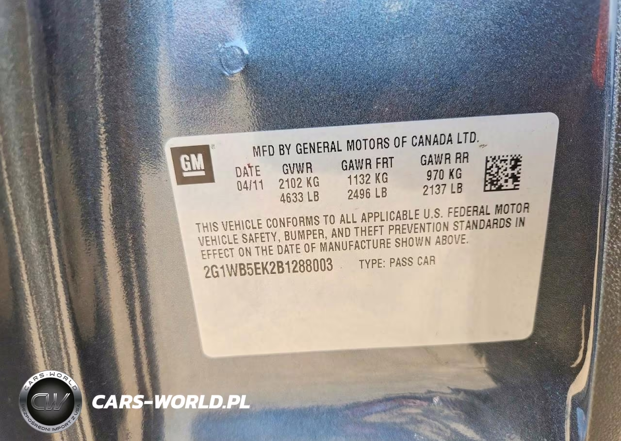 2011 Chevrolet Impala Lt VIN:2G1WB5EK2B1288003 - 12
