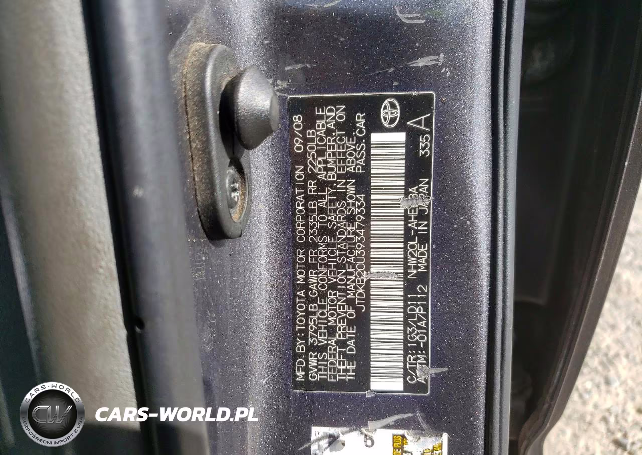 2009 Toyota Prius Touring VIN:JTDKB20U393479334 - 12