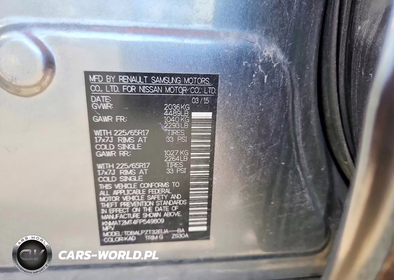 2015 Nissan Rogue S VIN:KNMAT2MT4FP549809 - 12