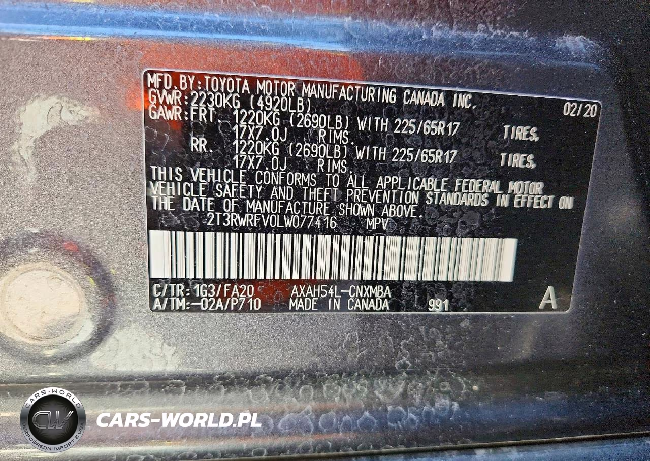 2020 Toyota Rav4 Hybrid Xle VIN:2T3RWRFV0LW077416 - 13