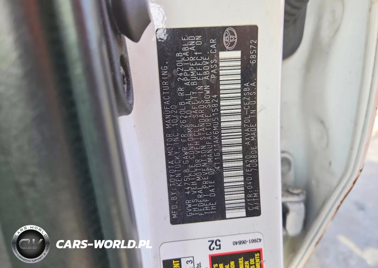 2021 Toyota Camry Se VIN:4T1G11AK6MU515824 - 12
