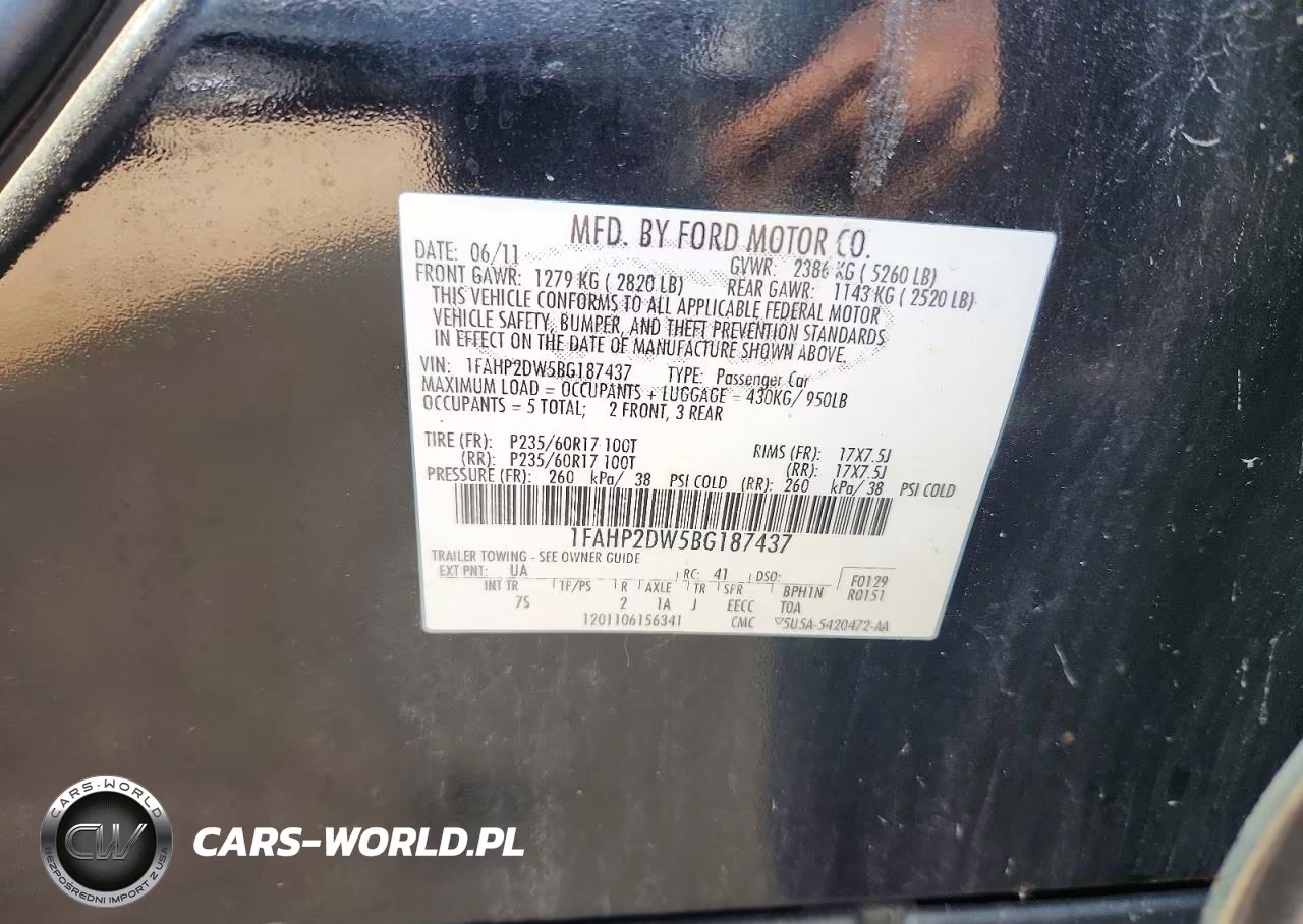 2011 Ford Taurus Se VIN:1FAHP2DW5BG187437 - 12
