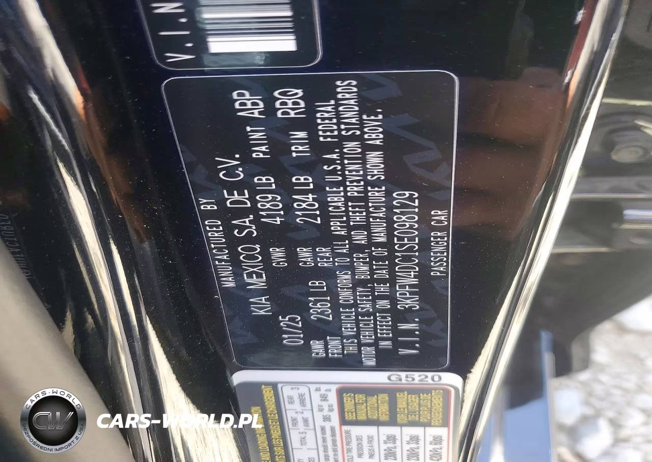 2025 Kia K4 Gt-Line Turbo VIN:3KPFW4DC1SE098129 - 13