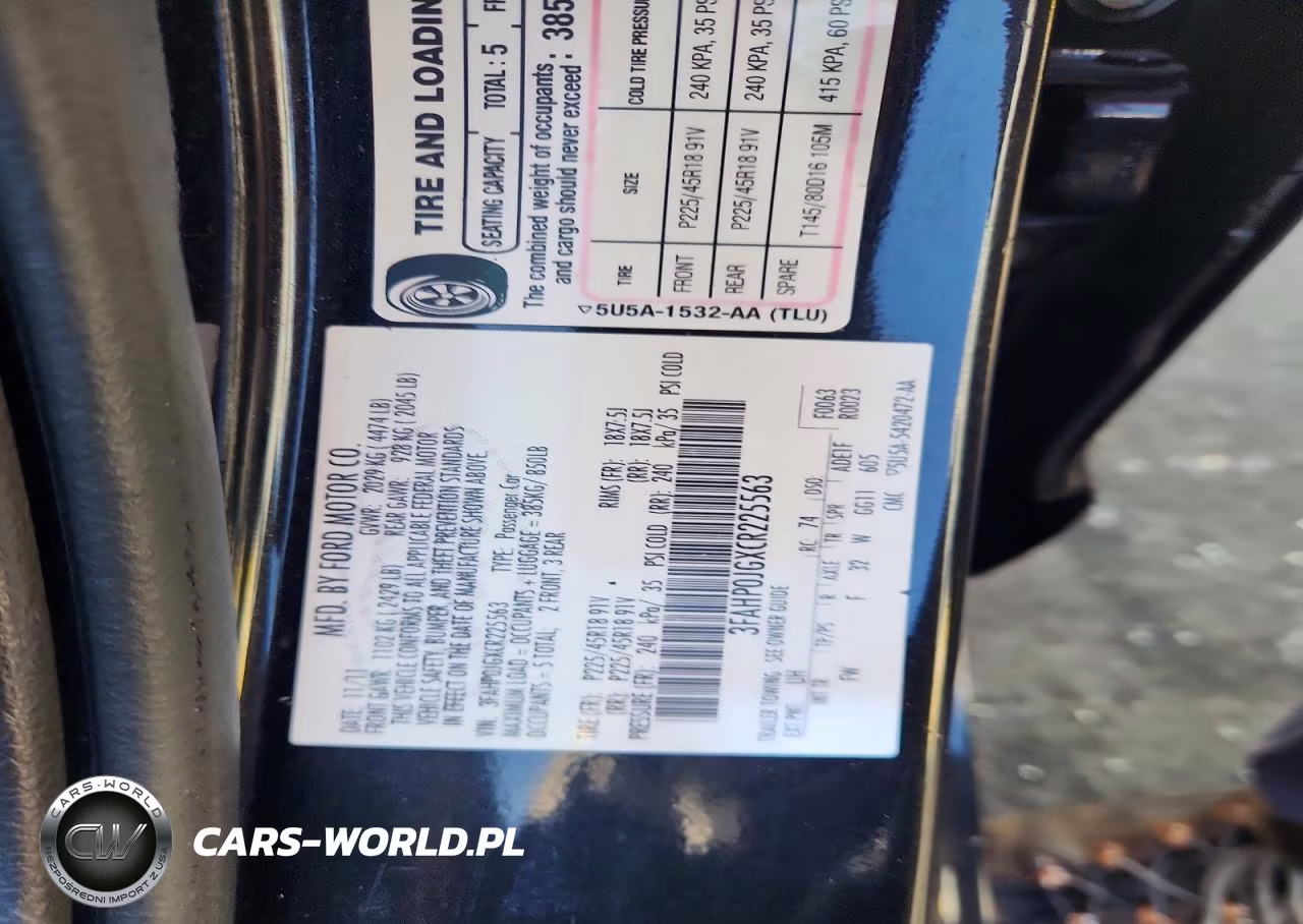 2012 Ford Fusion Sel VIN:3FAHP0JGXCR225563 - 12