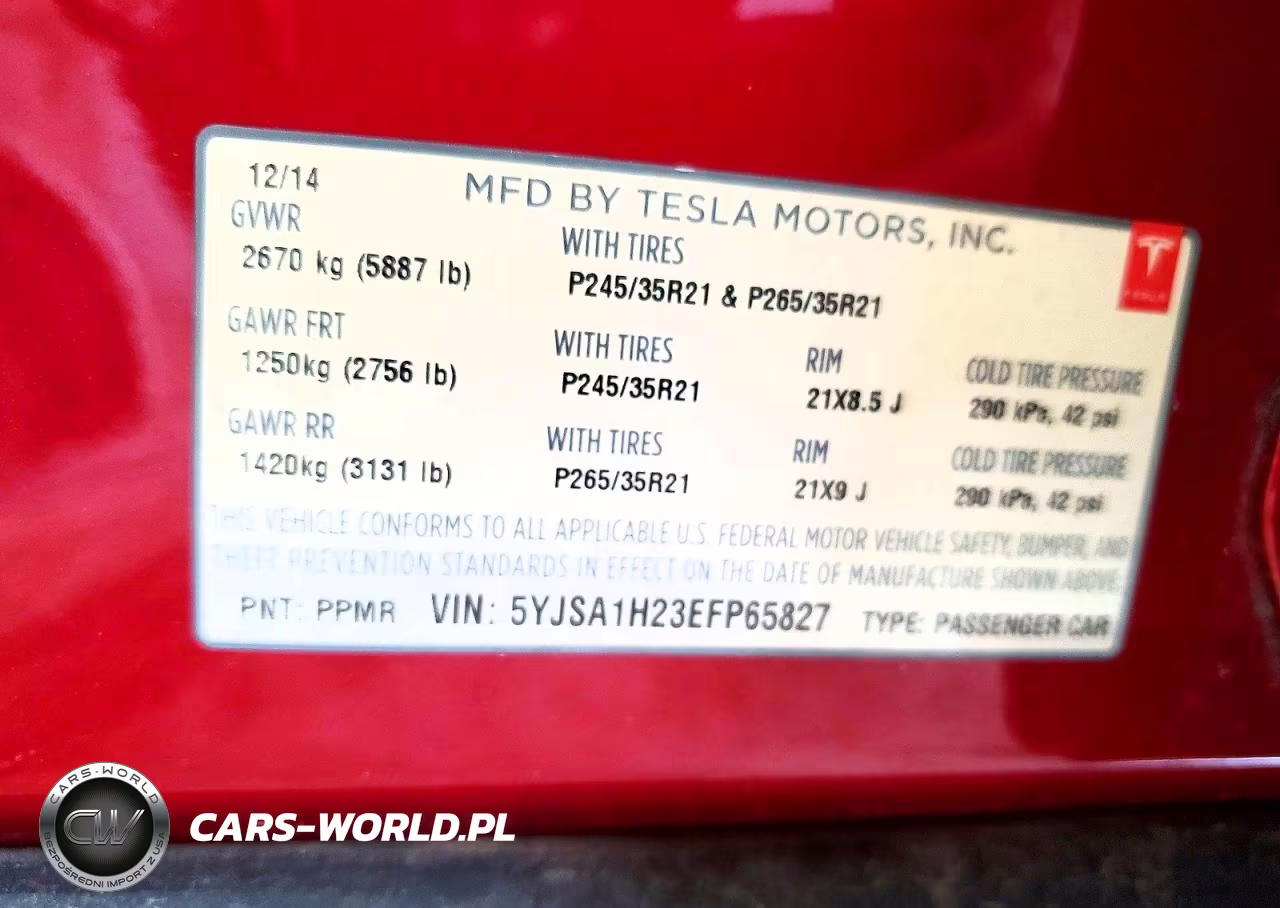 2014 Tesla Model S VIN:5YJSA1H23EFP65827 - 13