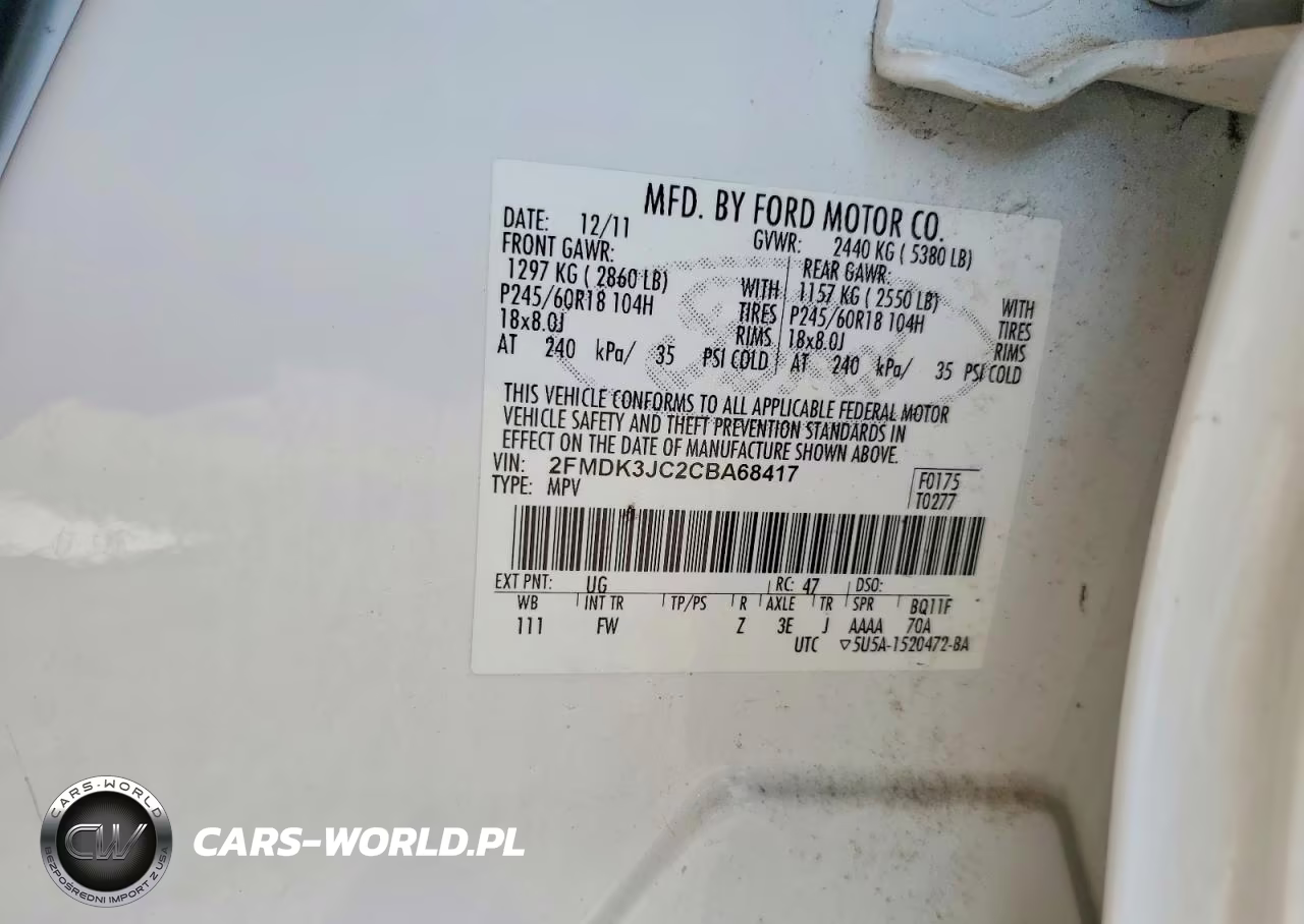 2012 Ford Edge Sel VIN:2FMDK3JC2CBA68417 - 13