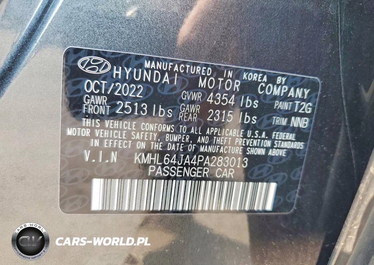 2023 Hyundai Sonata Sel VIN:KMHL64JA4PA283013 - 12