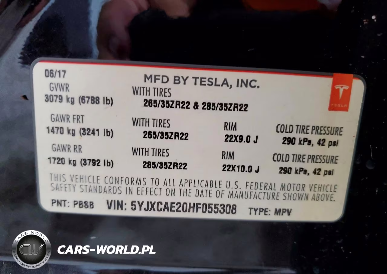 2017 Tesla Model X 100D-75D-90D VIN:5YJXCAE20HF055308 - 12
