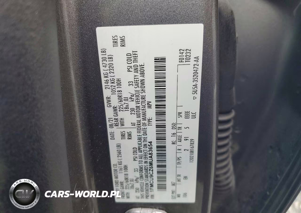 2021 Ford Escape Sel VIN:1FMCU9CZ6MUA83654 - 13