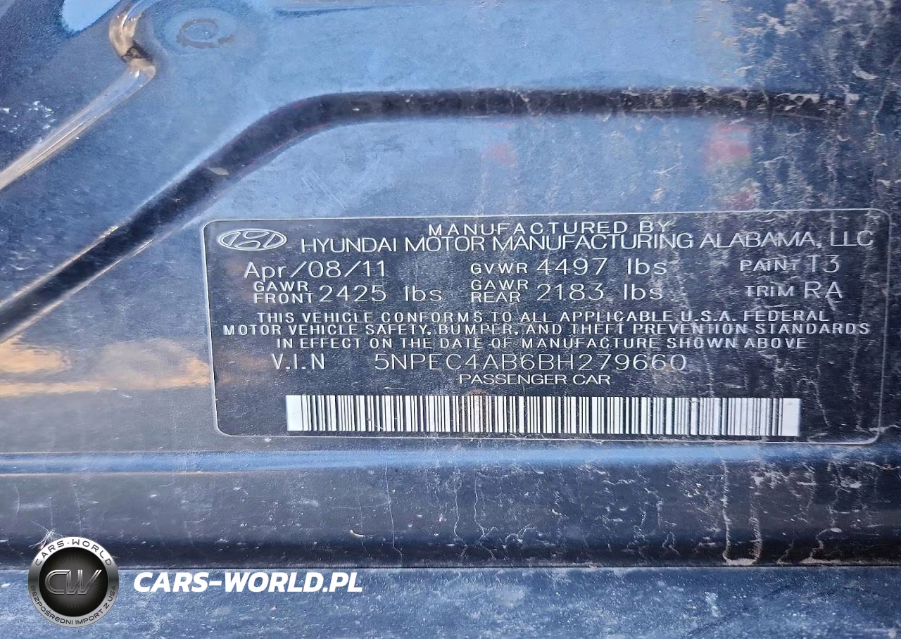 2011 Hyundai Sonata Limited 2.0T VIN:5NPEC4AB6BH279660 - 12