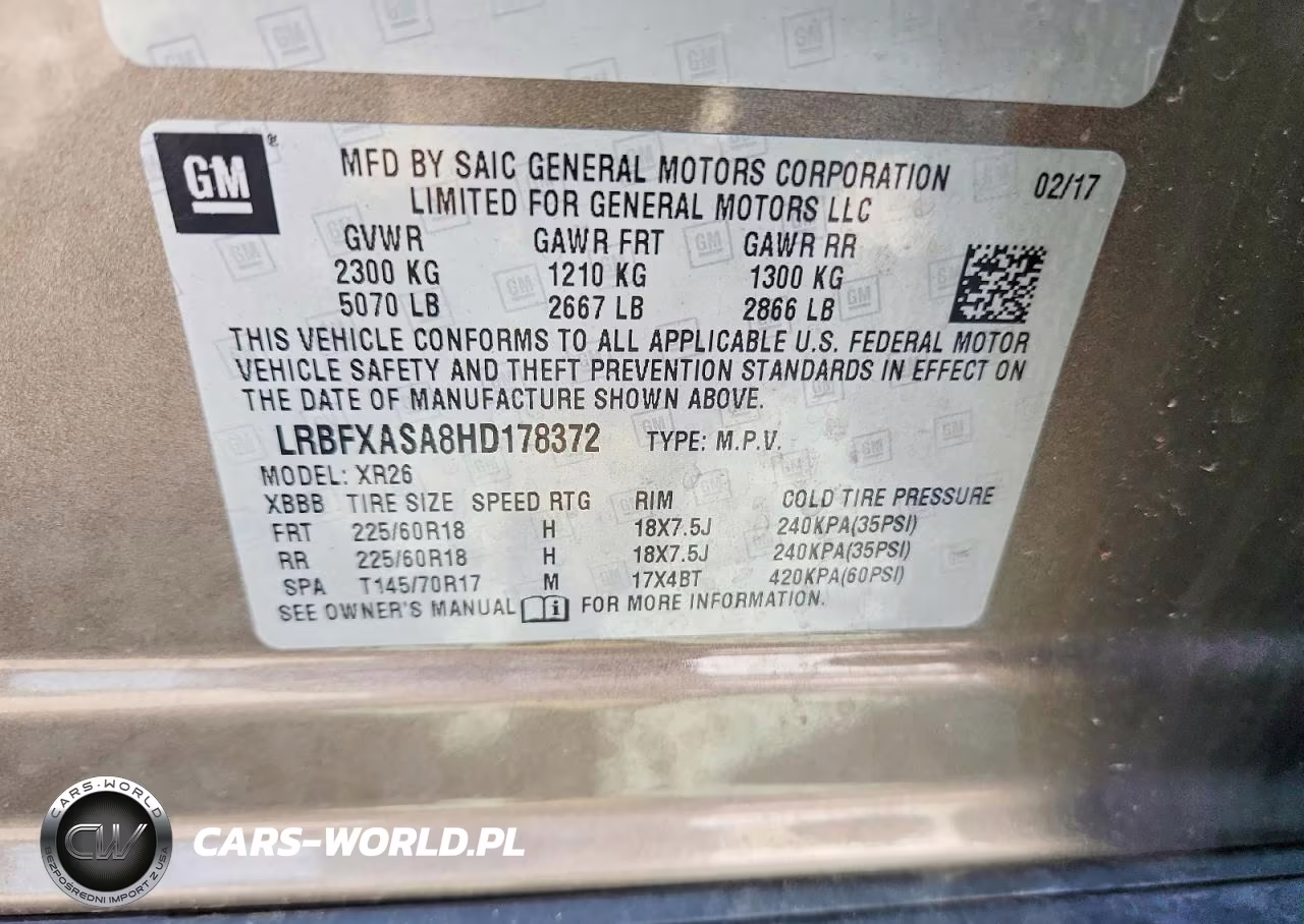 2017 Buick Envision Preferred VIN:LRBFXASA8HD178372 - 13
