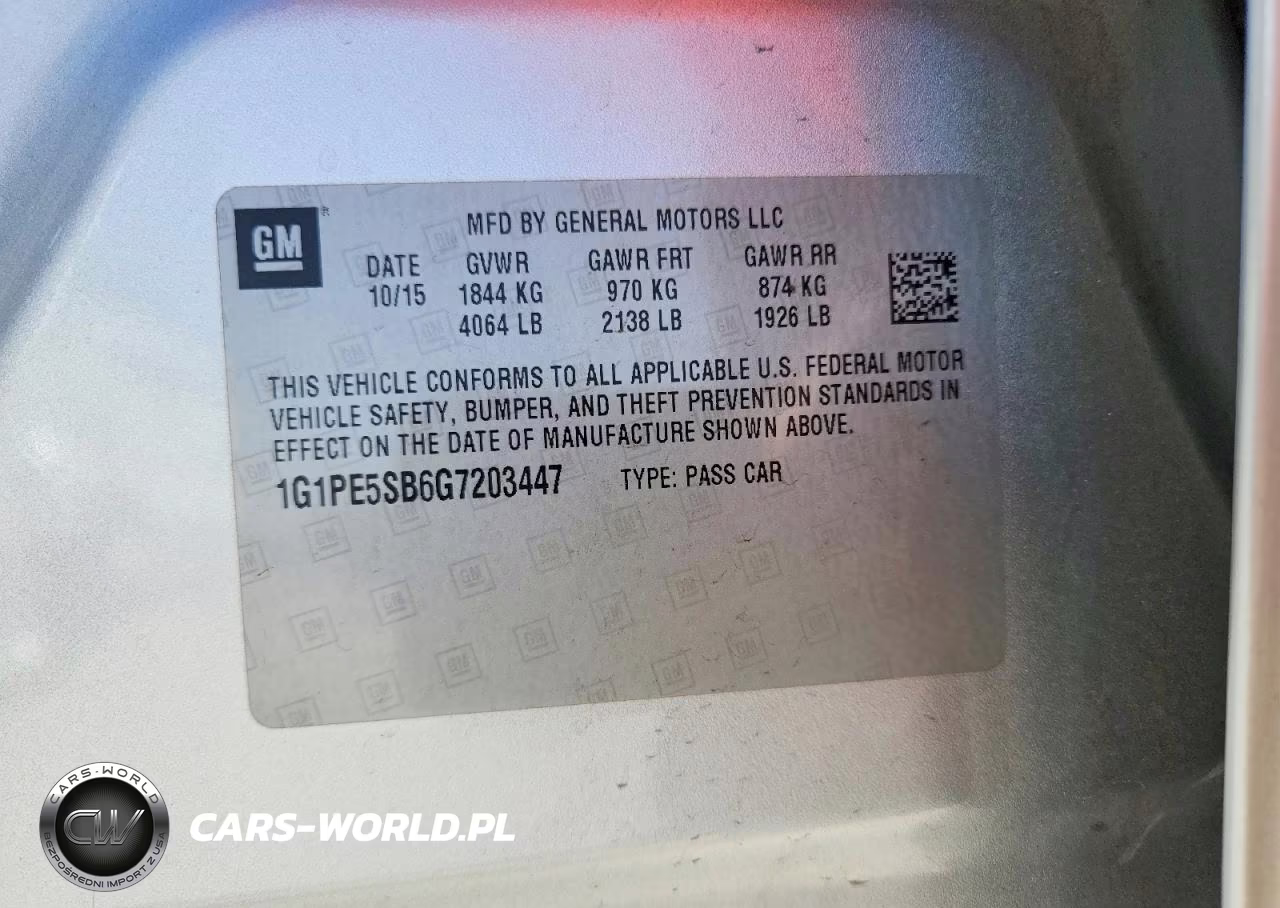 2016 Chevrolet Cruze Limited Lt VIN:1G1PE5SB6G7203447 - 12