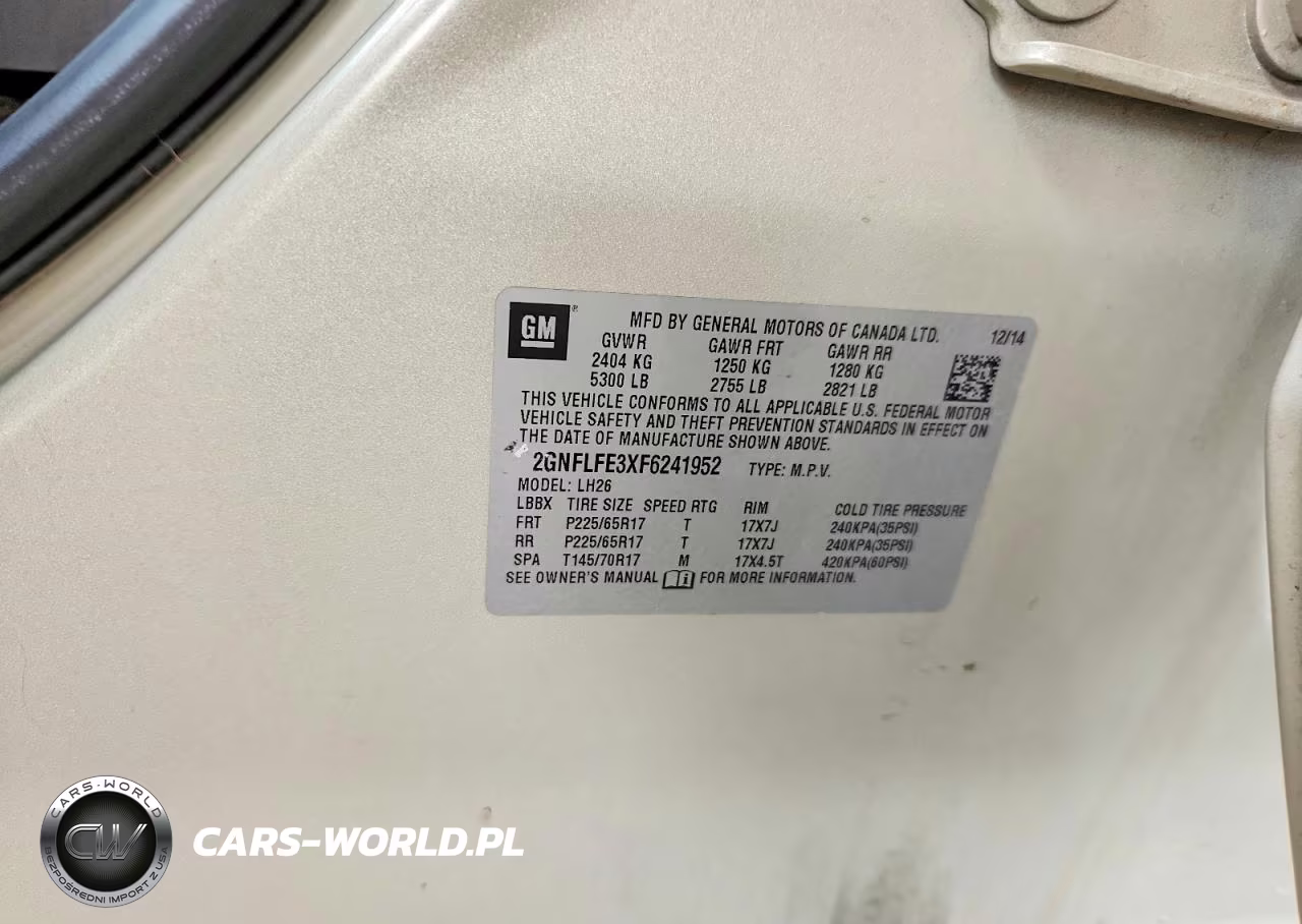 2015 Chevrolet Equinox Lt VIN:2GNFLFE3XF6241952 - 12