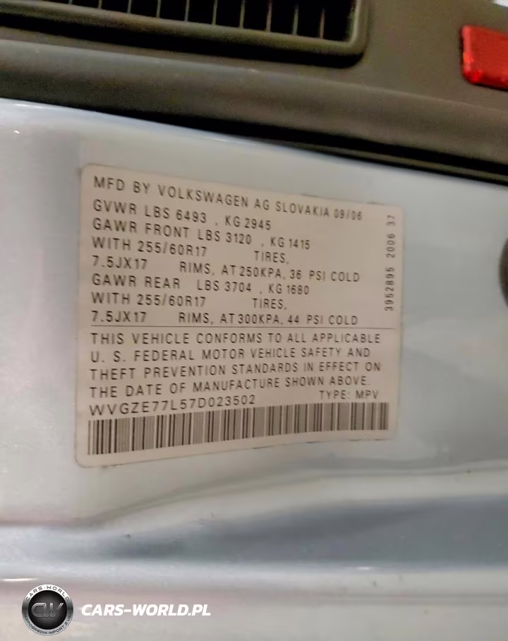 2007 Volkswagen Touareg V6 VIN:WVGZE77L57D023502 - 13
