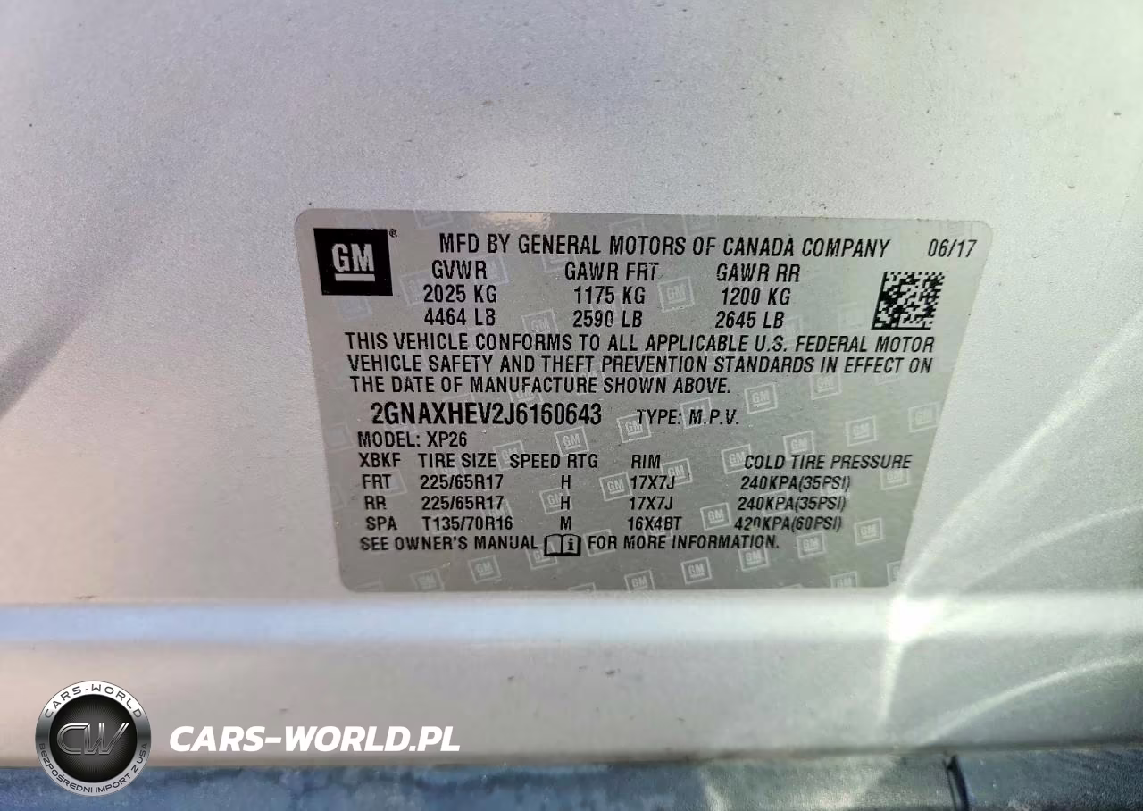 2018 Chevrolet Equinox Ls VIN:2GNAXHEV2J6160643 - 13