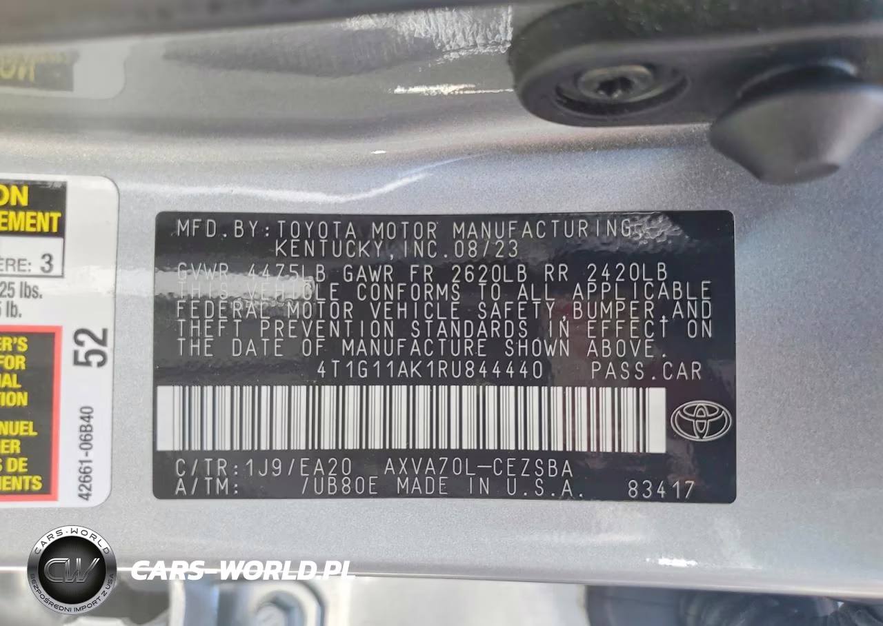 2024 Toyota Camry Se VIN:4T1G11AK1RU844440 - 13