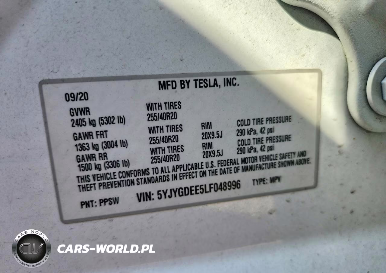 2020 Tesla Model Y VIN:5YJYGDEE5LF048996 - 12