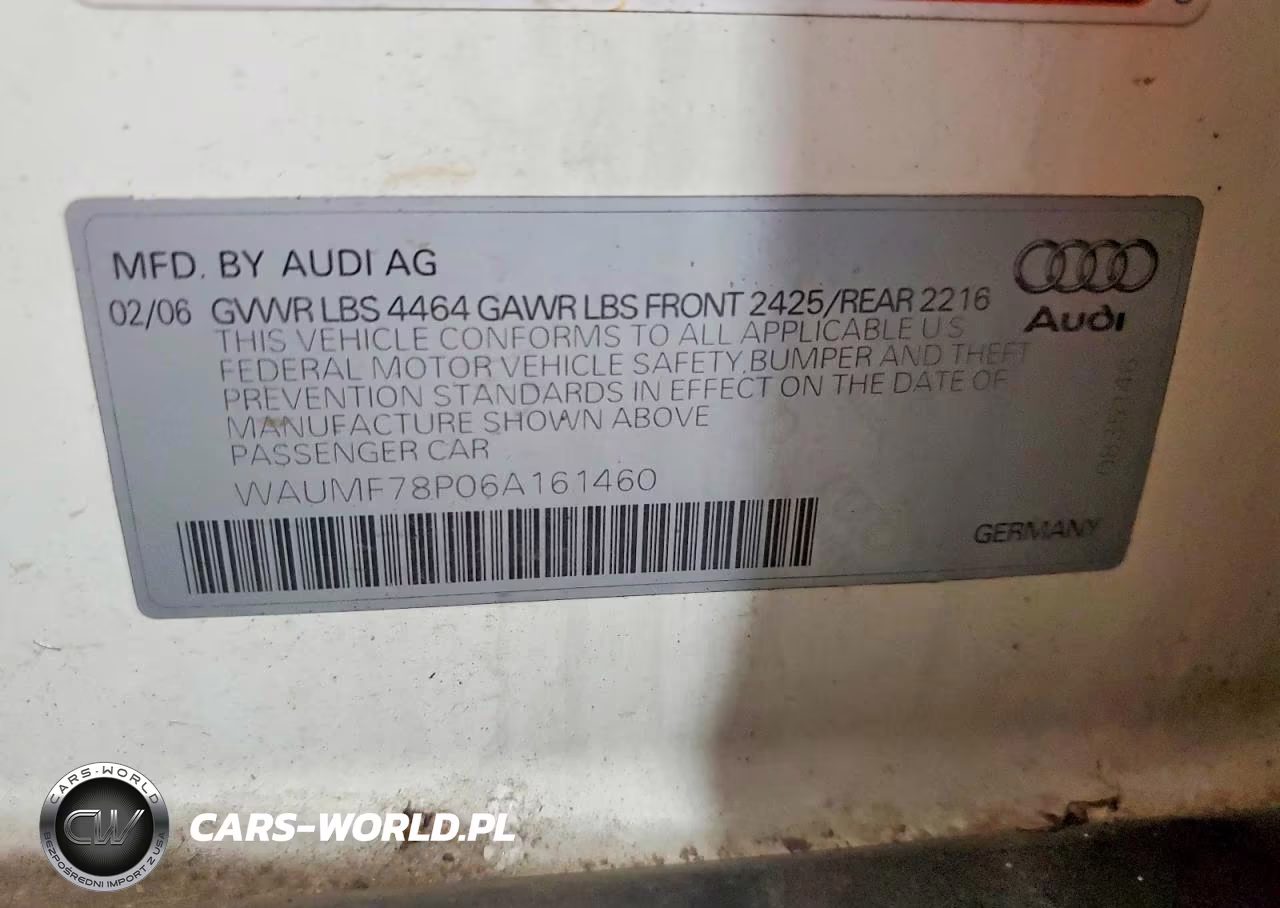 2006 Audi A3 2.0 Sport VIN:WAUMF78P06A161460 - 12