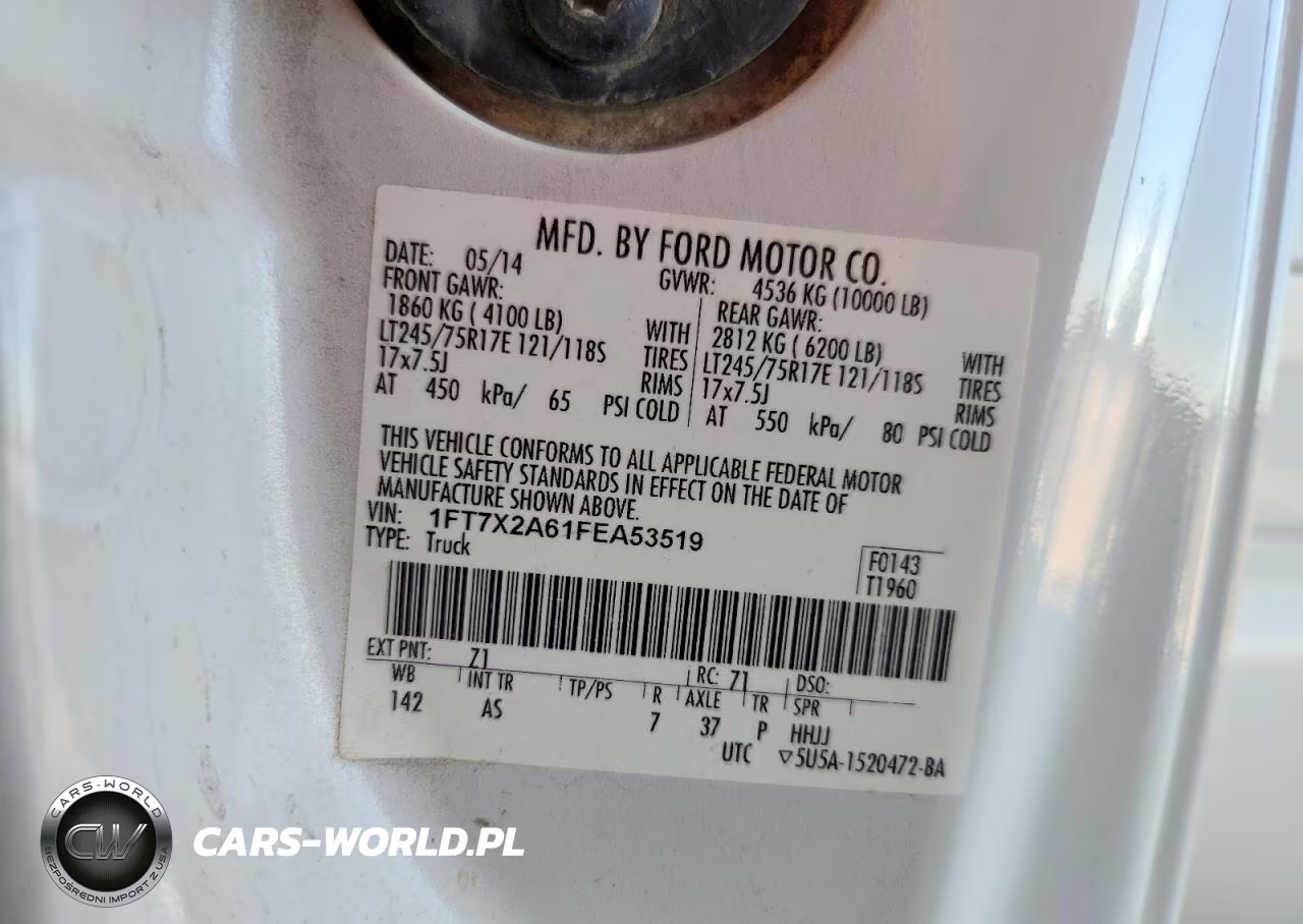 2015 Ford F250 Super Duty VIN:1FT7X2A61FEA53519 - 12