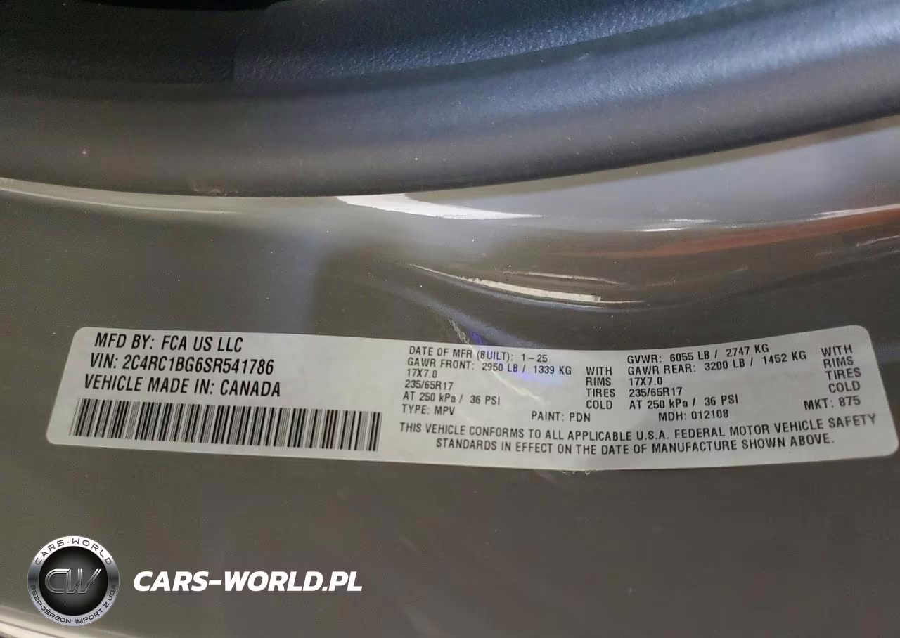 2025 Chrysler Pacifica Select VIN:2C4RC1BG6SR541786 - 13