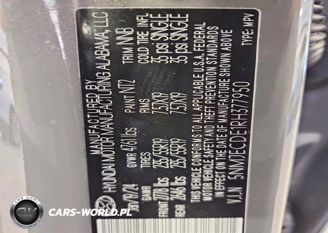 2024 Hyundai Tucson Limited VIN:5NMJECDE1RH377950 - 14