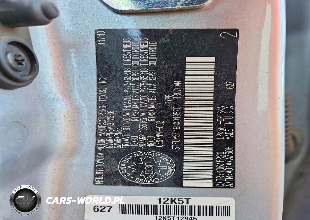 2011 Toyota Tundra Double Cab Sr5 VIN:5TFUM5F16BX019570 - 12