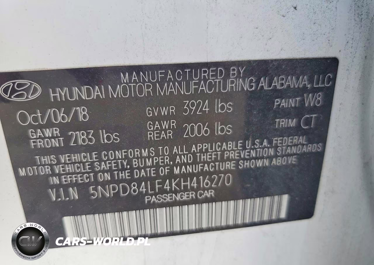 2019 Hyundai Elantra Limited VIN:5NPD84LF4KH416270 - 13