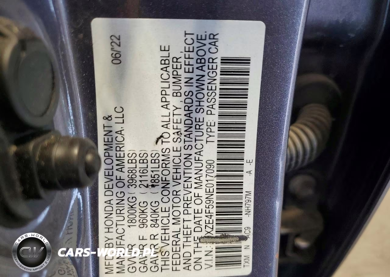 2022 Honda Insight Ex VIN:19XZE4F59NE017090 - 13