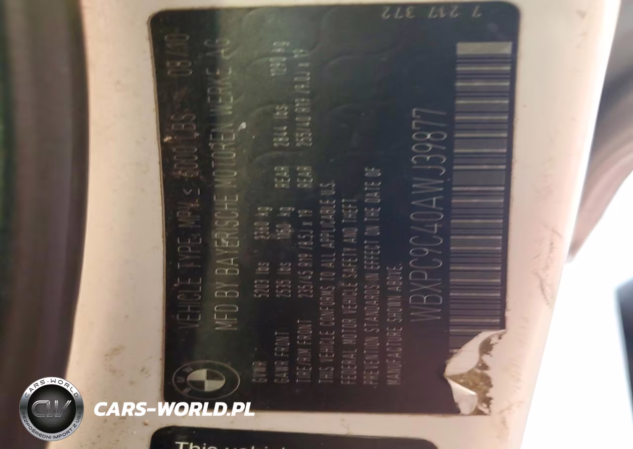 2010 BMW X3 xDrive30I VIN:WBXPC9C40AWJ39877 - 13