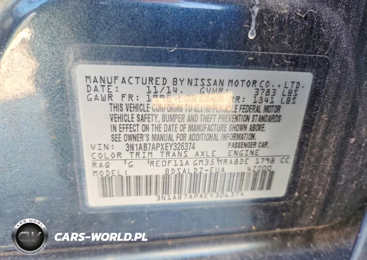 2014 Nissan Sentra VIN:3N1AB7APXEY326374 - 12