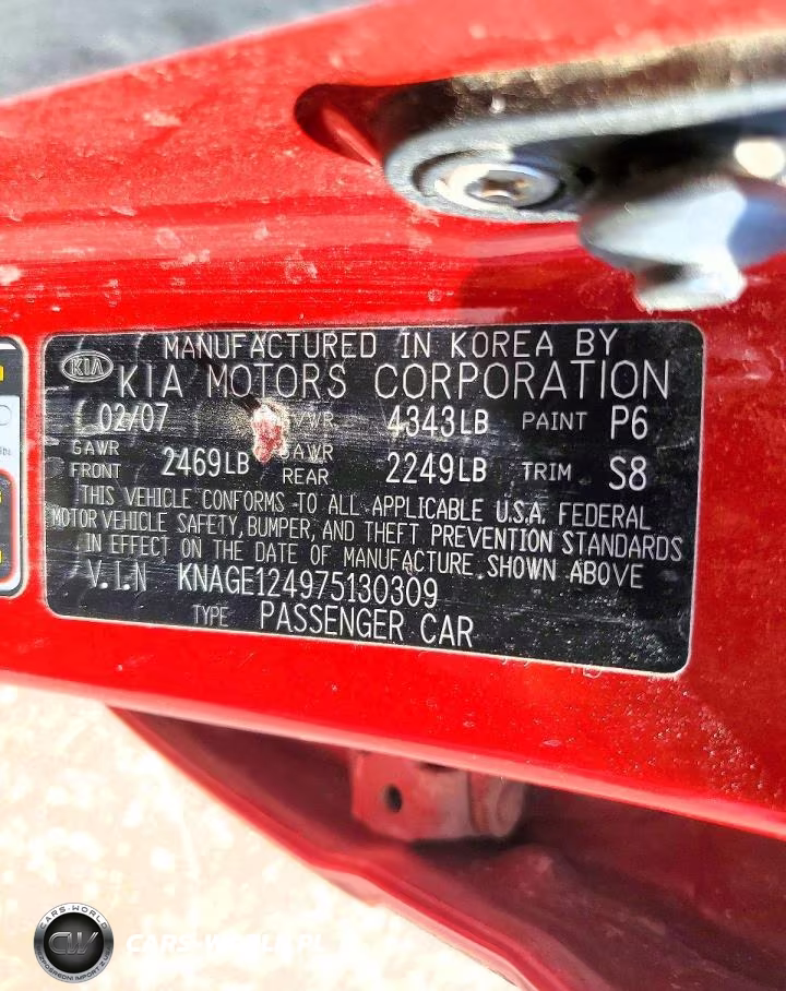 2007 Kia Optima Lx VIN:KNAGE124975130309 - 12