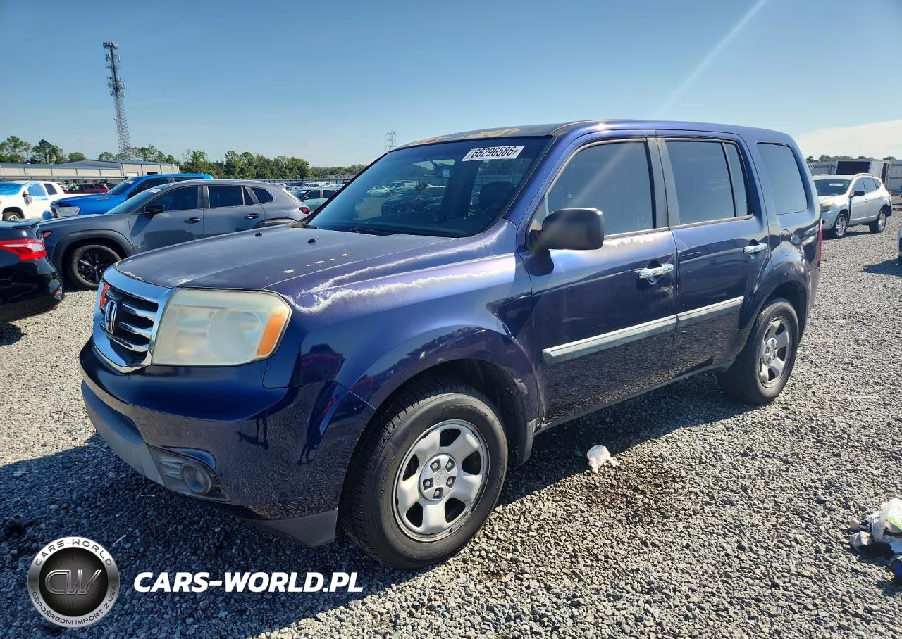 2013 Honda Pilot Lx VIN:5FNYF3H29DB039721 - 1