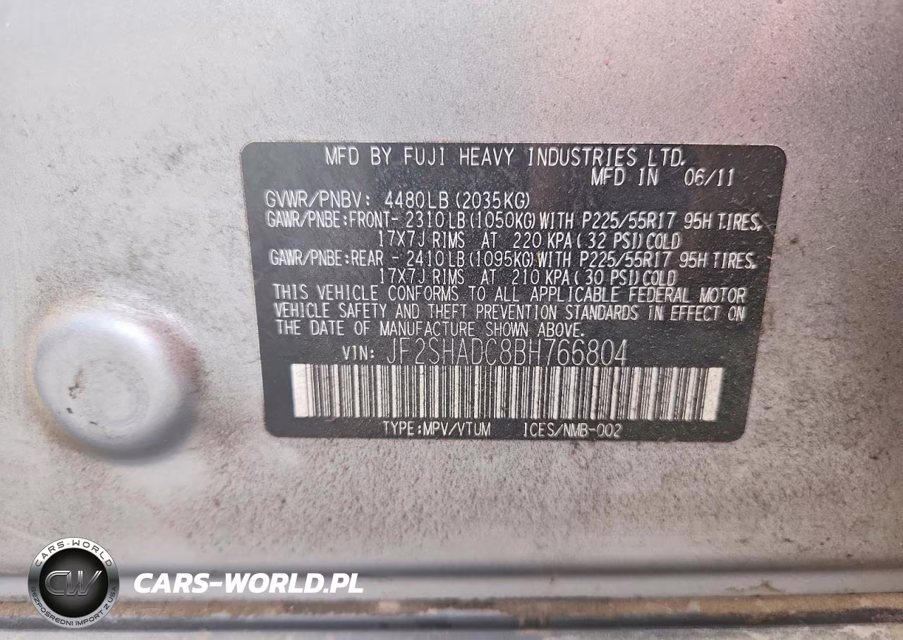 2011 Subaru Forester 2.5X Premium VIN:JF2SHADC8BH766804 - 13