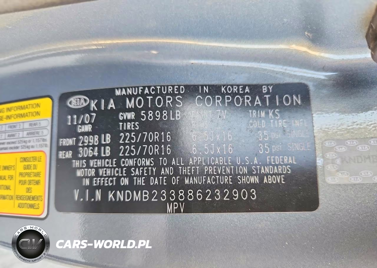 2008 Kia Sedona Lx VIN:KNDMB233886232903 - 14