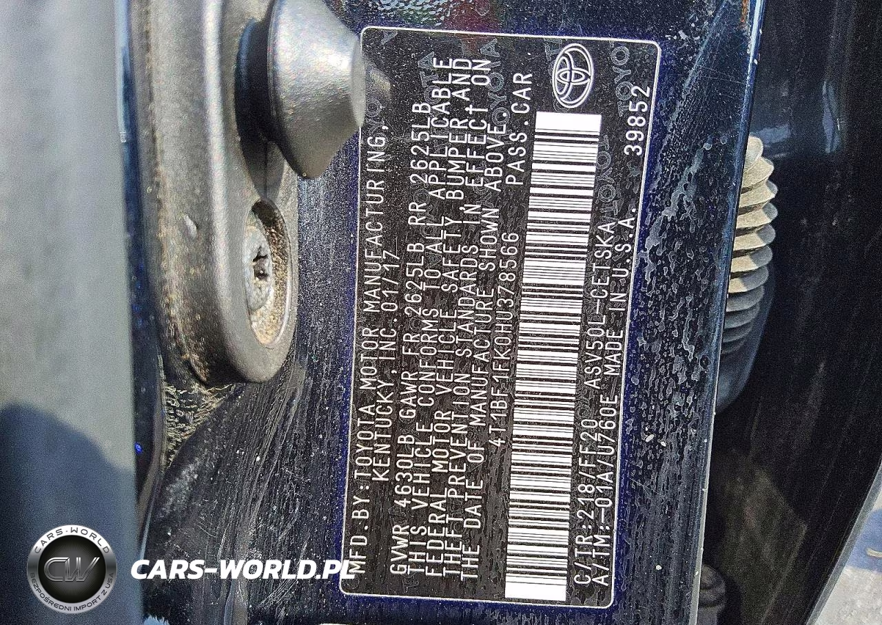 2017 Toyota Camry Se VIN:4T1BF1FK0HU378566 - 12