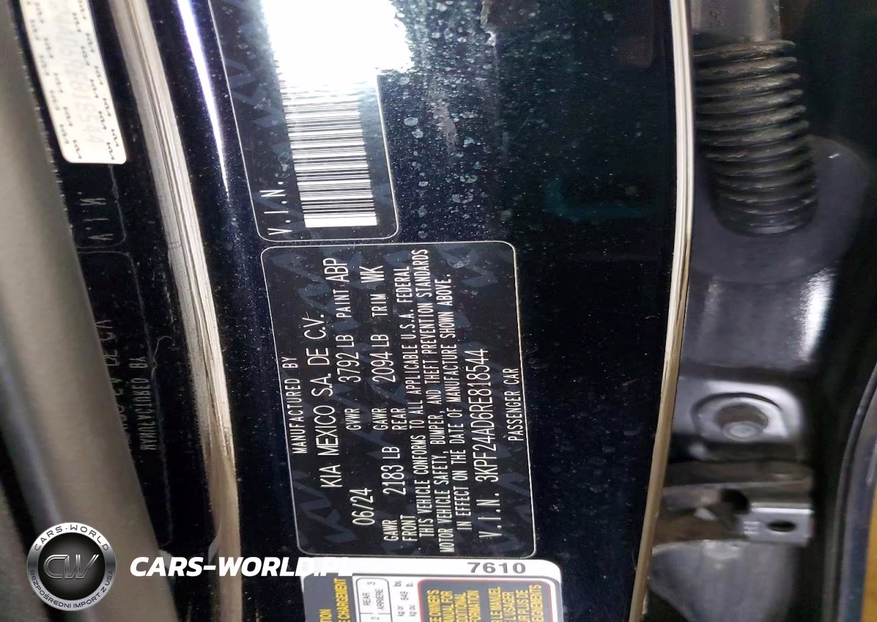 2024 Kia Forte Lxs VIN:3KPF24AD6RE818544 - 13