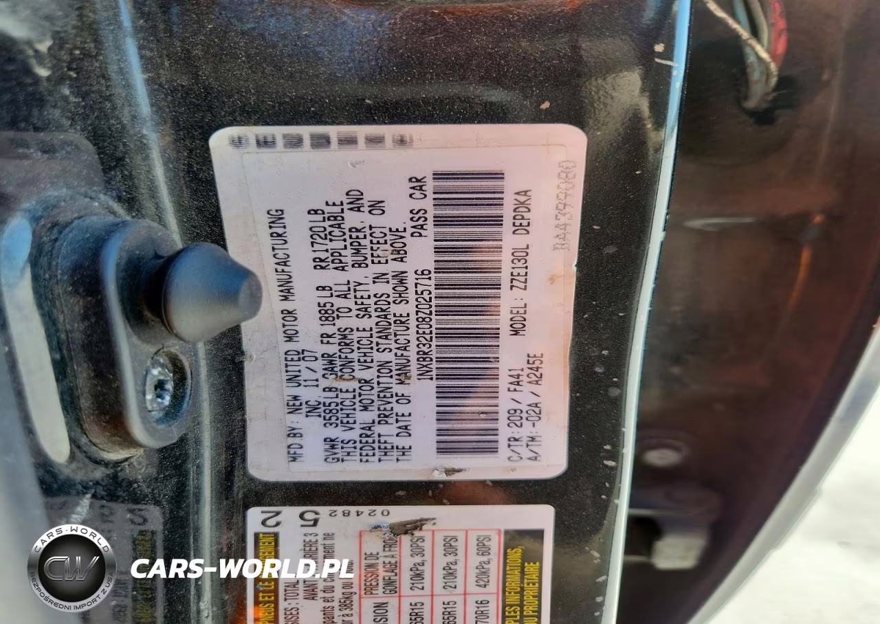 2008 Toyota Corolla Ce VIN:1NXBR32E08Z025716 - 12