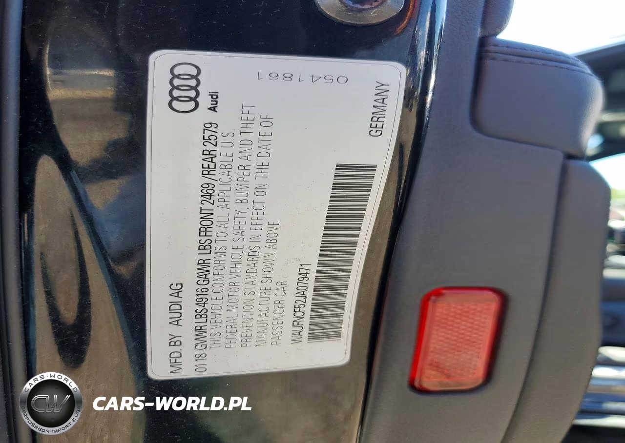 2018 Audi A5 Prestige S-Line VIN:WAUFNCF52JA079471 - 12