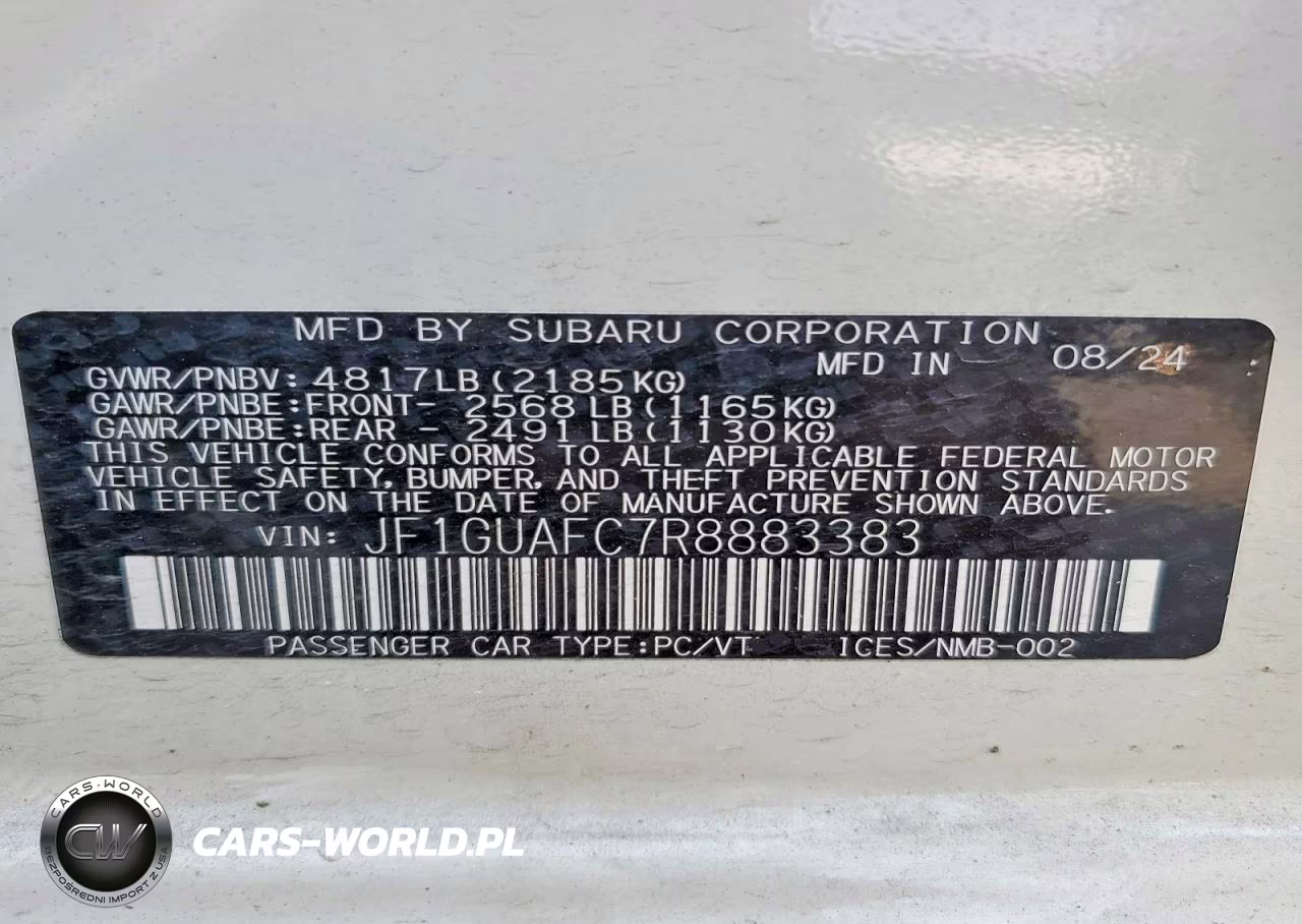 2024 Subaru Impreza Sport VIN:JF1GUAFC7R8883383 - 14