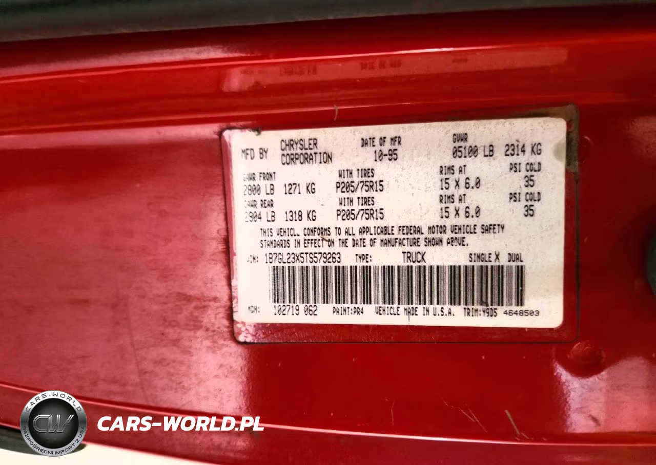 1996 Dodge Dakota VIN:1B7GL23X5TS579263 - 12