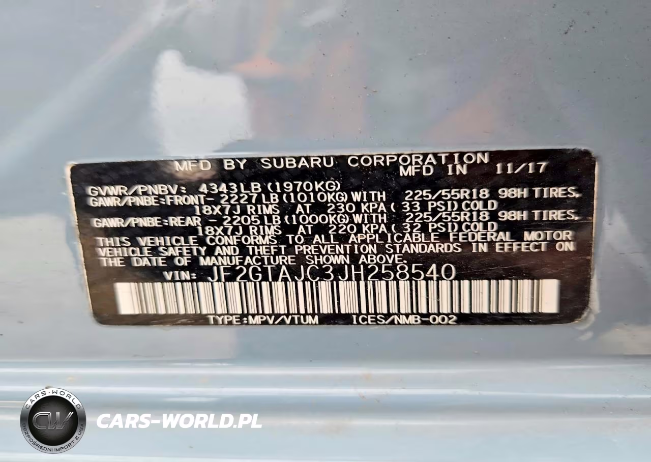 2018 Subaru Crosstrek Limited VIN:JF2GTAJC3JH258540 - 12