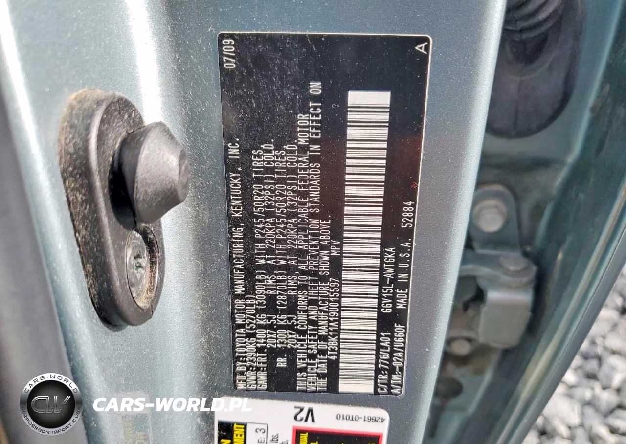 2009 Toyota Venza Awd V6 VIN:4T3BK11A19U015597 - 13