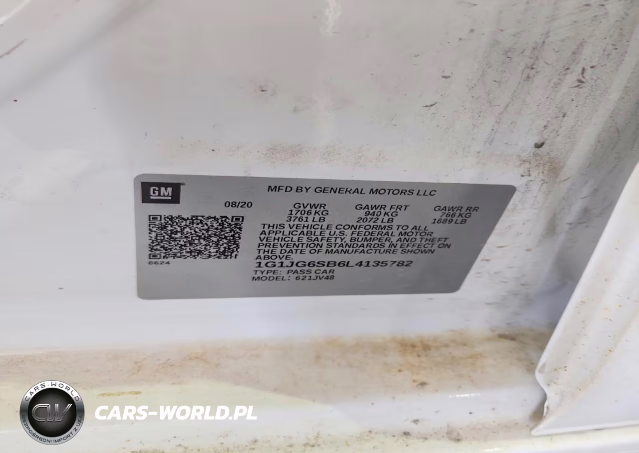 2020 Chevrolet Sonic VIN:1G1JG6SB6L4135782 - 12