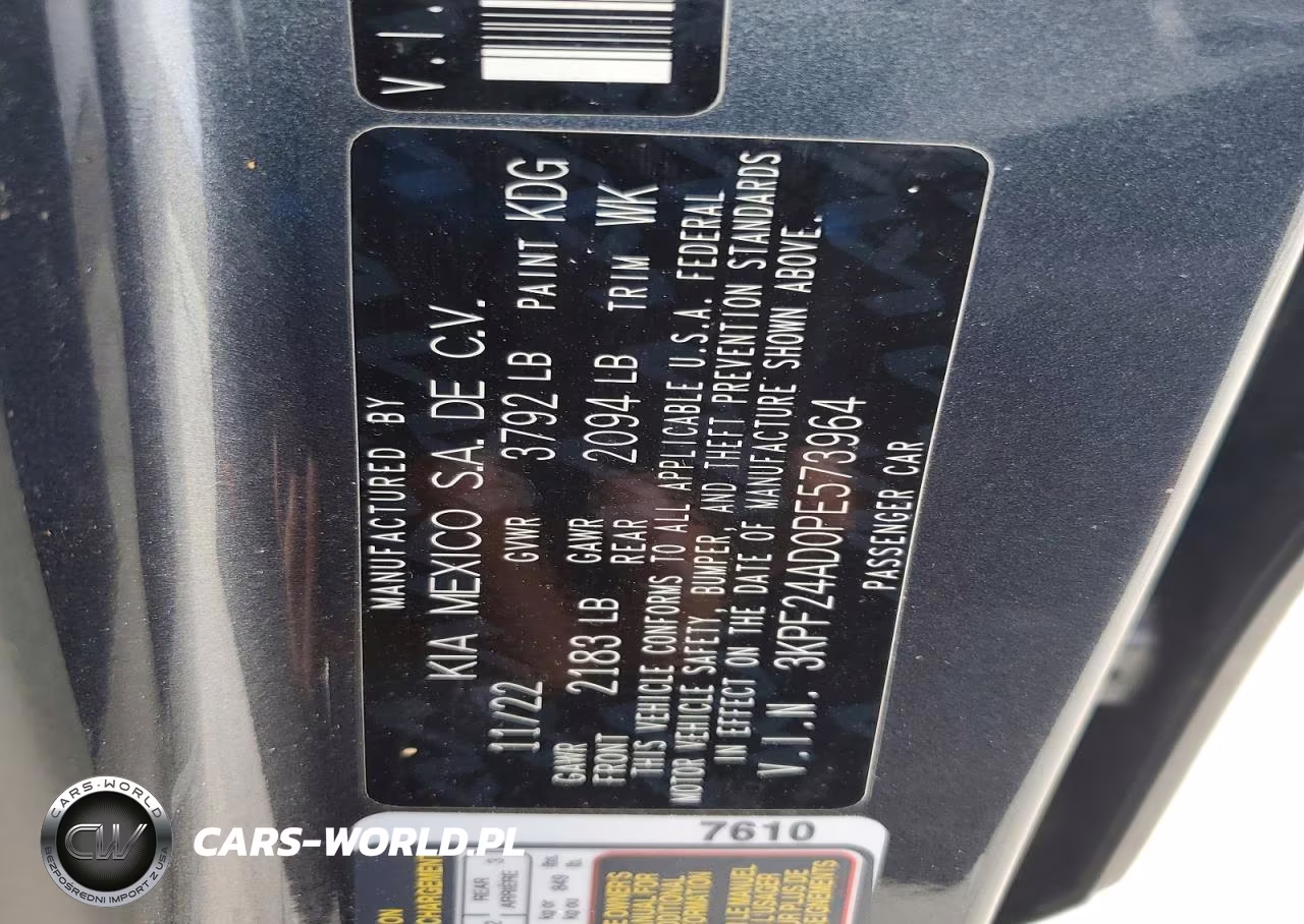 2023 Kia Forte Lxs VIN:3KPF24AD0PE573964 - 12